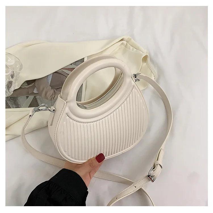 French Women's Leather Tote Bag Handbags Small Shoulder Bags