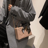 Silk Scarf Shoulder Bag All-match Women Messenger Small Tote Handbag Clutch