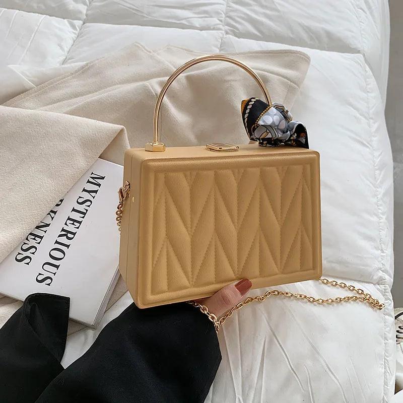 Silk Scarf Shoulder Bag All-match Women Messenger Small Tote Handbag Clutch