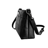 Casual Leather Plaid Messenger Bag Single Shoulder Solid Small Square Bag