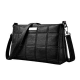 Casual Leather Plaid Messenger Bag Single Shoulder Solid Small Square Bag
