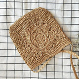 Lady Handbag Straw Knit Beach Bag Shoulder Messenger Bag