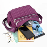 Waterproof Oxford Crossbody Bag with Embroidery Design