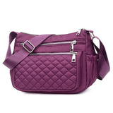 Waterproof Oxford Crossbody Bag with Embroidery Design