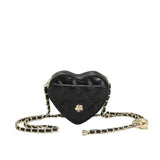 Women Heart-shaped Mini Crossbody Bag Diamond Embroidery Messenger Bags