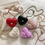 Women Heart-shaped Mini Crossbody Bag Diamond Embroidery Messenger Bags