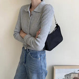Vintage Nylon Chain Crossbody Bag Women Shoulder Messenger Bags