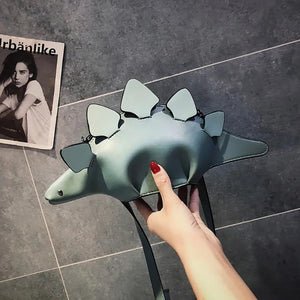 Dinosaur Shoulder Bag PU Leather Women Handbag Phone Holder Coin Purse