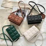 Woven Flap Women's Shoulder Bag Crossbody Handbag Chain Tote Messenger Bag