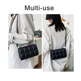 Woven Flap Women's Shoulder Bag Crossbody Handbag Chain Tote Messenger Bag