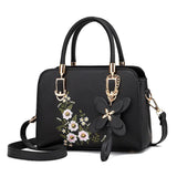 Embroidery Women Handbags Messenger Bag Leather Wild Bags Female Tote
