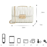 TRAVEAST Crossbody Bags for Women Striped Embroidery Chain Styling Shoulder Bags