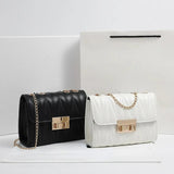 TRAVEAST Crossbody Bags for Women Striped Embroidery Chain Styling Shoulder Bags