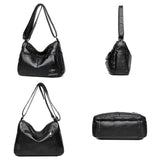 PU Leather Messenger Bag Women Large Shoulder Purse Handbag