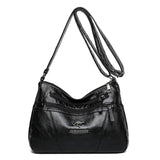 PU Leather Messenger Bag Women Large Shoulder Purse Handbag