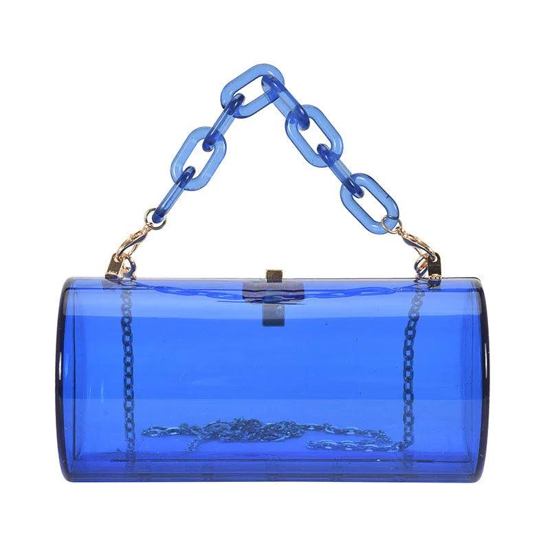Transparent Acrylic Chain Messenger Jelly Bag