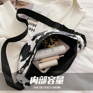 Leopard Pattern Chest Bag Messenger Bag Ladies Striped Sports Waist Bag