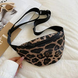 Leopard Crossbody Bag Waterproof Waist Bag Handbag for Women