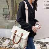 Canvas Shoulder Bags Large Capacity Casual Crossbody Handbag
