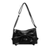 Girl Small Square Bag with Sweet Bow Cross-Body Shoulder Bag