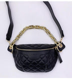 Women's Fanny Pack High Waist Bag Thick Chain Shoulder Crossbody Chest Bag