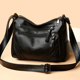 Women's Soft Leather Shoulder Bag Large Capacity Crossbody Tote Bag
