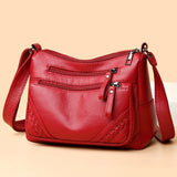 Women's Soft Leather Shoulder Bag Large Capacity Crossbody Tote Bag