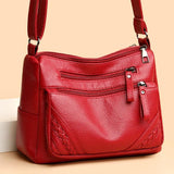 Women's Soft Leather Shoulder Bag Large Capacity Crossbody Tote Bag
