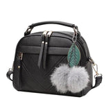 Tassel Messenger Bag PU Leather Handbag Casual Shoulder Bag Female Tote