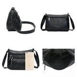Brown PU Leather Women's Crossbody Bag with Pockets