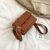 Small Crossbody Bag PU Leather Messenger Lightweight