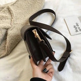 Small Crossbody Bag PU Leather Messenger Lightweight