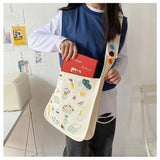 Preppy Style Cartoon Printed Shoulder Bag Women's Handbag