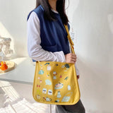 Preppy Style Cartoon Printed Shoulder Bag Women's Handbag