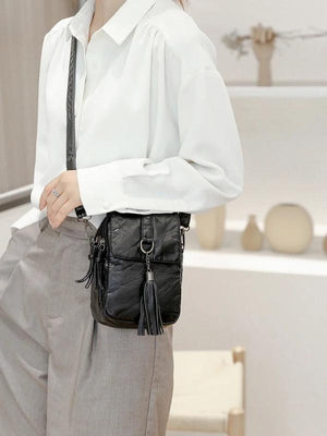 Women's Phone Bag Flip Buckle Mini Messenger Bag PU Leather Shoulder Bag