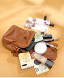 Women's Phone Bag Flip Buckle Mini Messenger Bag PU Leather Shoulder Bag