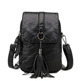 Women's Phone Bag Flip Buckle Mini Messenger Bag PU Leather Shoulder Bag