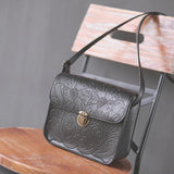 Vintage Retro Square Shoulder Bag with Buckle