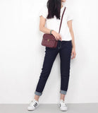 Vintage Retro Square Shoulder Bag with Buckle