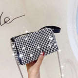 Punk Style Silver Women Diamonds Tote Bag Rhinestone Shoulder Crossbody Bags