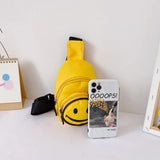 Kids Smiling Face Messenger Bag Boys Girls Backpack Chest Baby Bag