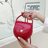 Mini Pearl Bag PVC Crossbody Small Purse Women Handbag