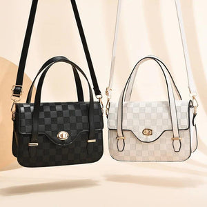 Plaid Shoulder Bag Lock Mother Bag Female