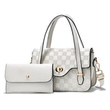 Plaid Shoulder Bag Lock Mother Bag Female