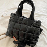 Large Capacity Nylon Shoulder Bags Women Handbags Winter Down Crossbody Bag
