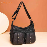 Leather Crossbody Bag for Women Messenger Shoulder Tote
