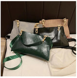 Vintage Leather Crossbody Shoulder Bag Large Capacity