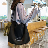 Women Shoulder Bag School Picnic Travel Umbrella Water Bottle Storage Tote