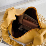 Summer Pleated Bag Soft Leather Large-capacity Shoulder Armpit Bag