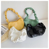 Summer Pleated Bag Soft Leather Large-capacity Shoulder Armpit Bag